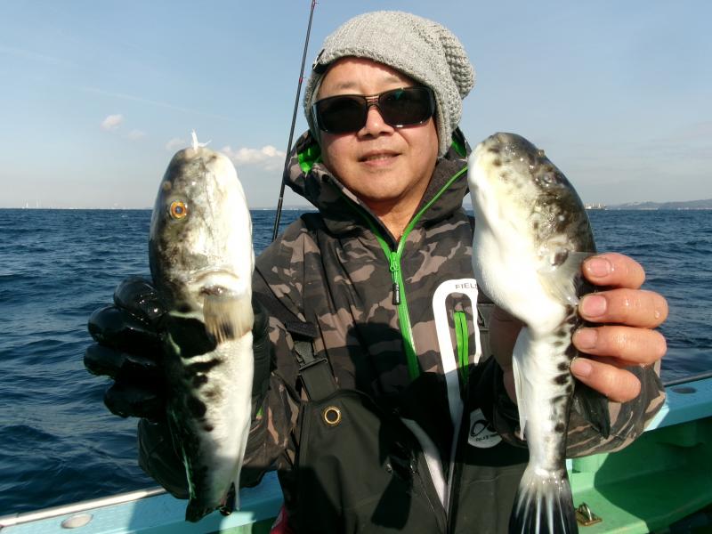 トラフグ釣り1枚目