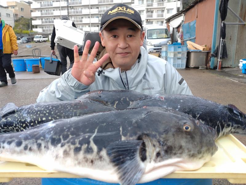 とらふぐ釣り1枚目