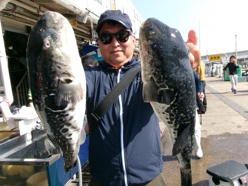 とらふぐ釣り1枚目