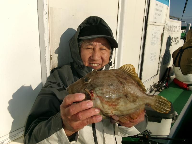 カワハギ釣り1枚目