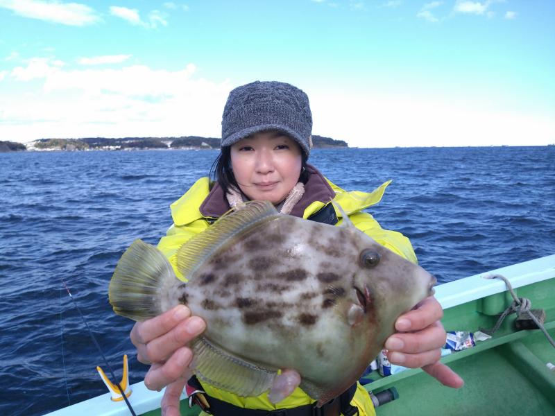 カワハギ釣り1枚目