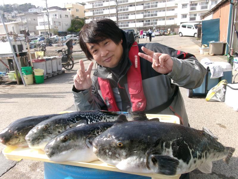 トラフグ釣り1枚目