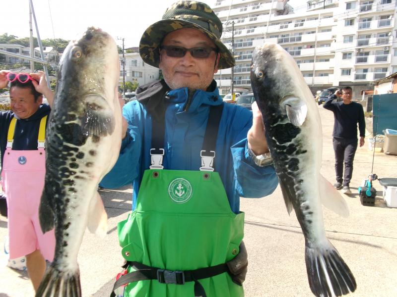 トラフグ釣り1枚目