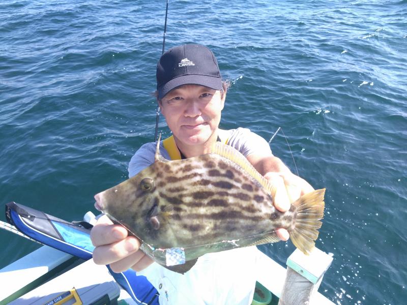 カワハギ釣り1枚目