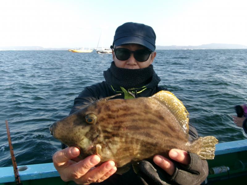 カワハギ釣り1枚目