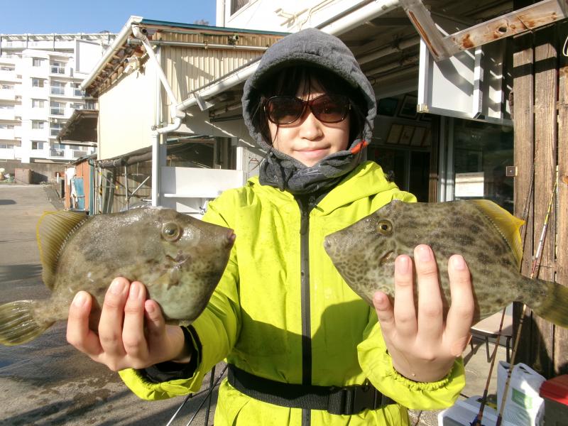 カワハギ釣り1枚目