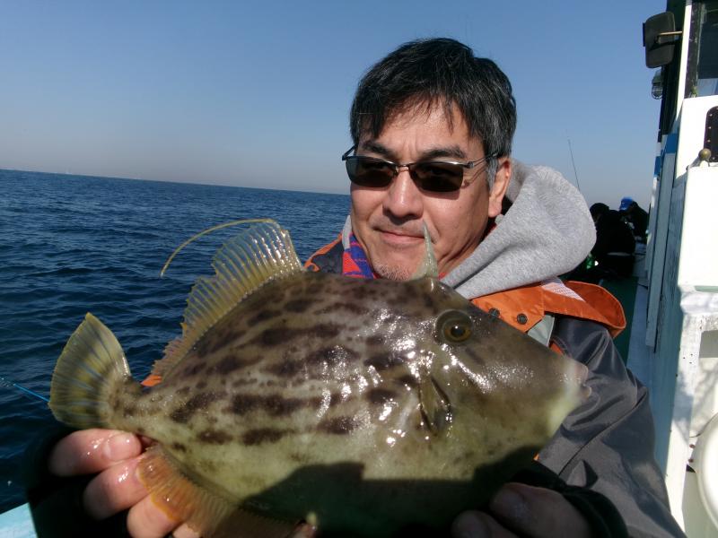 カワハギ釣り1枚目