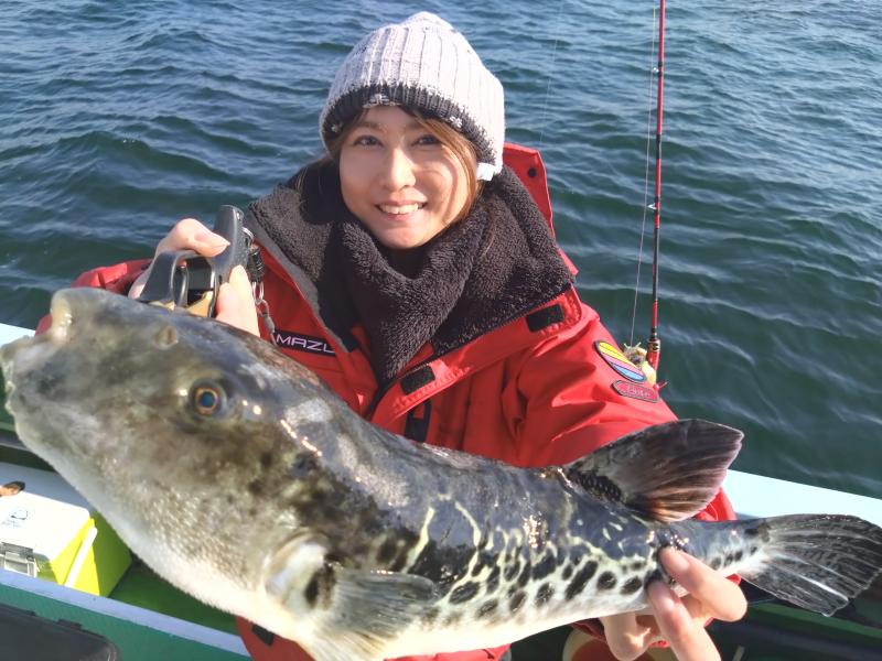 トラフグ釣り1枚目