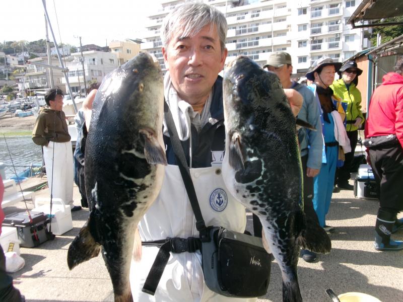 トラフグ釣り1枚目