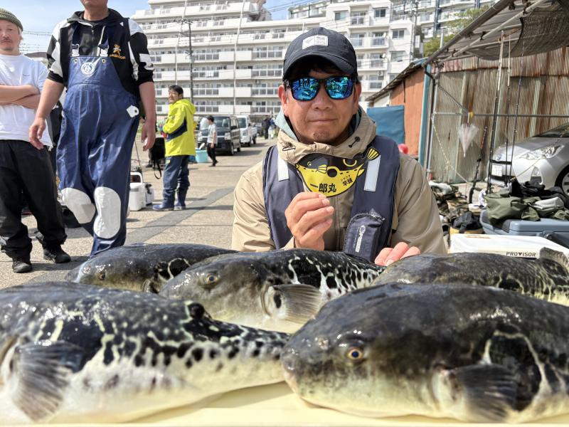 トラフグ釣り1枚目