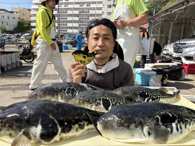 トラフグ釣り1枚目
